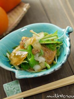 水菜と柿のおろし和えもの~なめ茸瓶詰め~-レシピのメイン写真