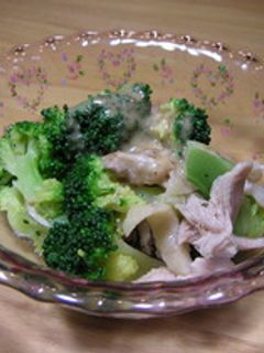 蒸し鶏とブロッコリーのゴマサラダ-レシピのメイン写真
