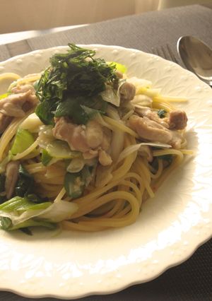 簡単☆極旨！鶏肉と下仁田ねぎの和風パスタ-レシピのメイン写真