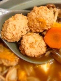 簡単鶏だんご(つくね)お鍋にも♪-レシピのメイン写真