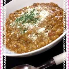 รูปของ 残りカレーリメイク☆チーズリゾット