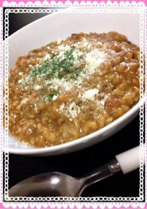 残りカレーリメイク☆チーズリゾット-レシピのメイン写真