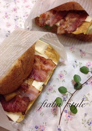 完全手作り☆きのこ＆ベーコンサンドイッチ-レシピのメイン写真