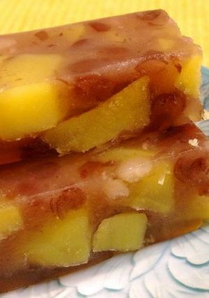 ゼラチンで作る★さつま芋と小豆の羊羹風-レシピのメイン写真