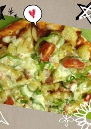 ジャーマンポテトクリスピーピザ♡-レシピのメイン写真
