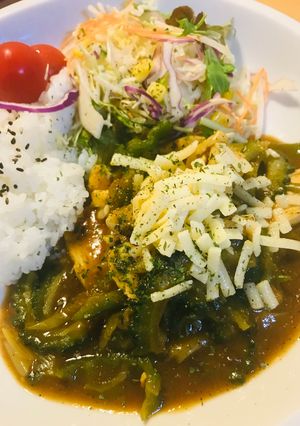 レトルト●ゴーヤー＆ピーマンのチーズチキンカレー-レシピのメイン写真