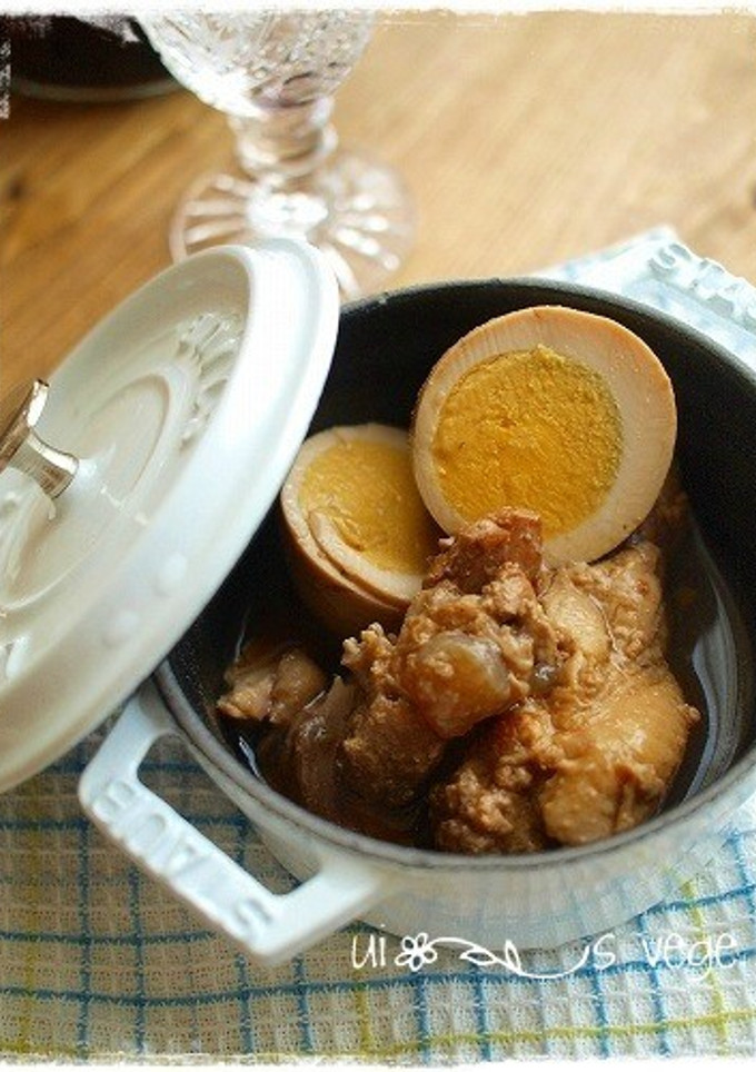 手羽中と鶏卵の黒酢煮-レシピのメイン写真