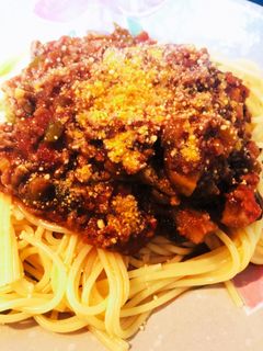 母の味。半分野菜!ヘルシーミートソース♡-レシピのメイン写真