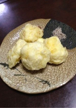 塩コショウで頂くカリフラ天ぷら-レシピのメイン写真