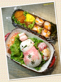 オニギリ雪だるまちゃん✳︎弁当-レシピのメイン写真