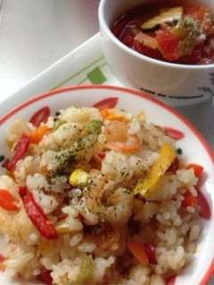 炊飯器で絶品海老ピラフ-レシピのメイン写真