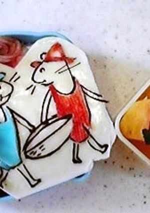 ぐりとぐらのお散歩♪キャラ弁♪♪-レシピのメイン写真