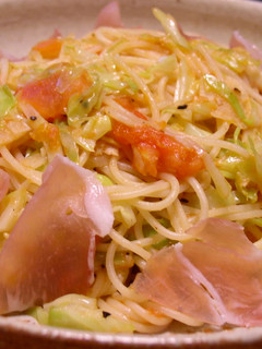 キャベツと生ハムのパスタ-レシピのメイン写真