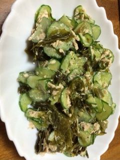 きゅうりとわかめとツナの副菜♪-レシピのメイン写真