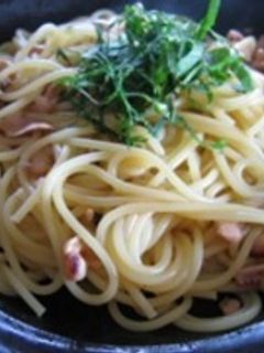 塩辛パスタ-レシピのメイン写真