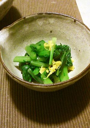 蕪の葉と食用菊のお浸し-レシピのメイン写真