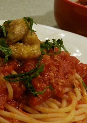 あん肝トマトパスタ-レシピのメイン写真