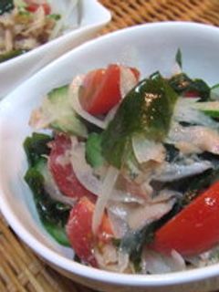 ツナとワカメの酢の物-レシピのメイン写真