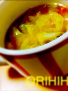 【簡単】白菜たっぷりバター味噌汁-レシピのメイン写真
