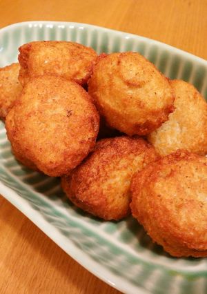 材料2つ♪ふわふわ♪れんこんだんご♪-レシピのメイン写真