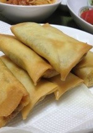 リメイク☆かぼちゃの煮物を春巻に-レシピのメイン写真