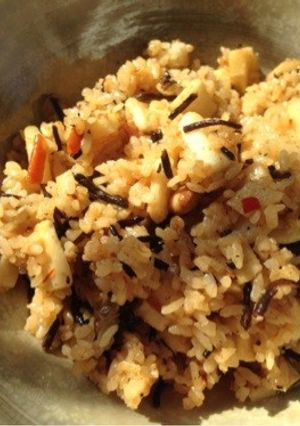 ひじきの煮物長芋チャーハン-レシピのメイン写真