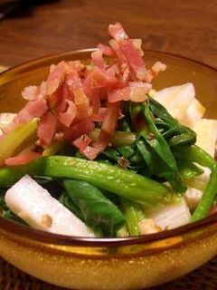 ほうれん草と長いものベーコンサラダ。-レシピのメイン写真
