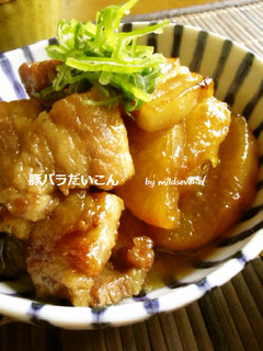 圧力鍋なし(^ω^)こってり豚バラ大根-レシピのメイン写真