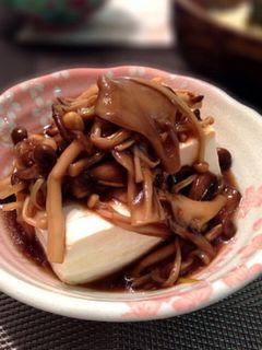 湯豆腐の焦がし醤油きのこあんかけ-レシピのメイン写真