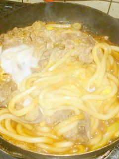 パパのすき焼きうどん②-レシピのメイン写真