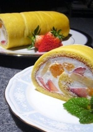 ☆フルーツたっぷりロールケーキ☆-レシピのメイン写真