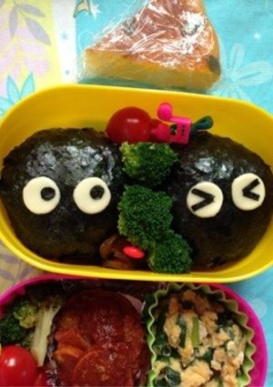 簡単‼︎キャラ弁☆まっくろくろすけ-レシピのメイン写真