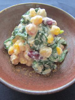 ほうれん草とお豆の白和え-レシピのメイン写真