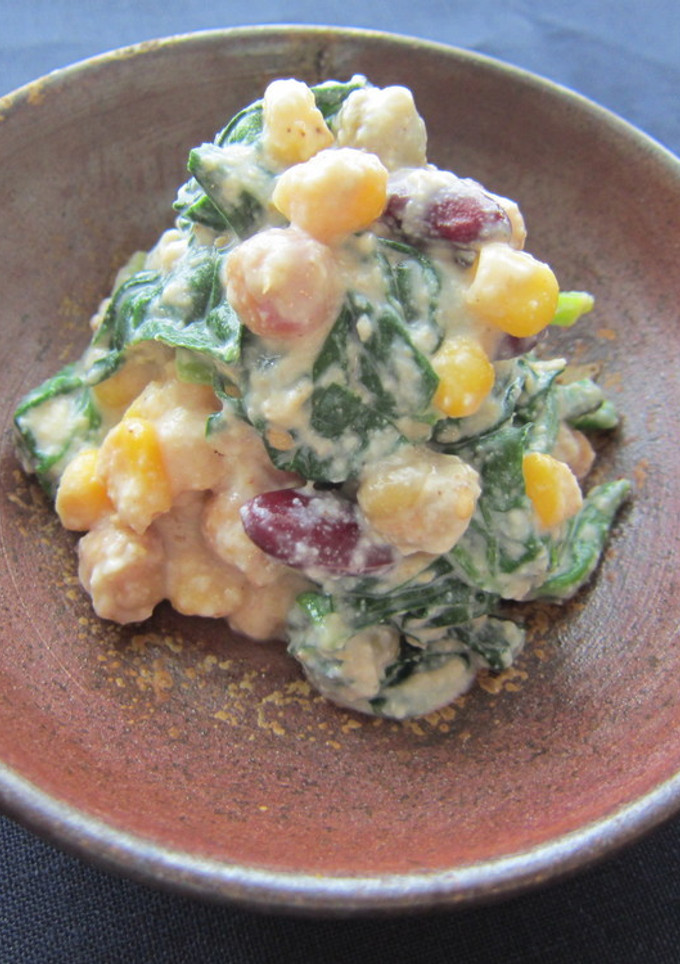 ほうれん草とお豆の白和え-レシピのメイン写真
