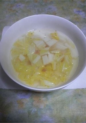 寒い日は・・乾物帆立ひもと白菜のスープ-レシピのメイン写真