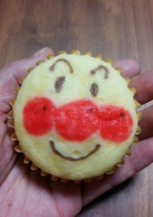カップケーキ デコ蒸しパン☆アンパンマン-レシピのメイン写真