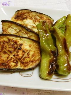 なす・しし唐の塩焼き-レシピのメイン写真