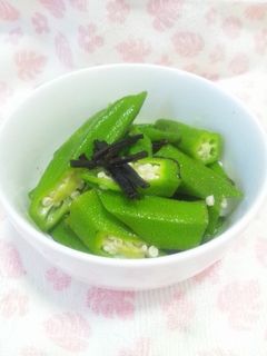 簡単♪オクラの塩昆布あえ-レシピのメイン写真