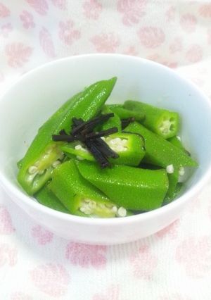 簡単♪オクラの塩昆布あえ-レシピのメイン写真