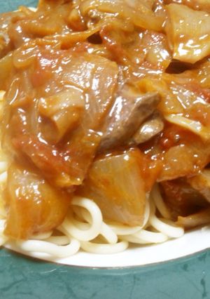 アンチョビーと鶏の心臓のトマトソース煮-レシピのメイン写真