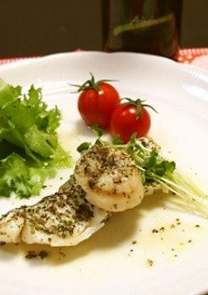 レンジで簡単！セージ香る白身魚と帆立焼き-レシピのメイン写真