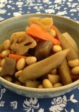 根菜と大豆の煮物・五目豆-レシピのメイン写真