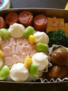 簡単☆キャラ弁☆誕生日ケーキ♡-レシピのメイン写真