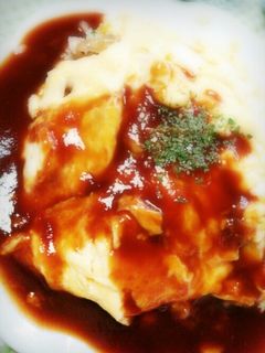カリチキバターライスでオムライス-レシピのメイン写真