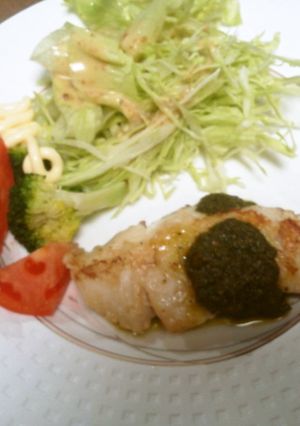 白身魚のバジルソースがけ♪-レシピのメイン写真