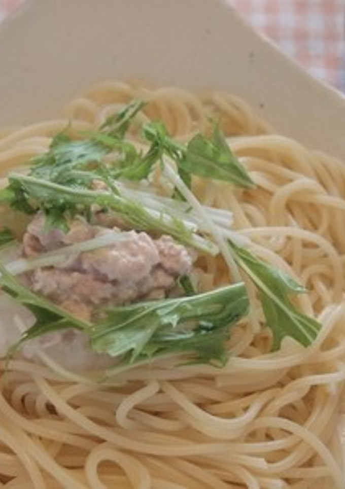 鮭の中骨水煮缶で和風パスタ-レシピのメイン写真