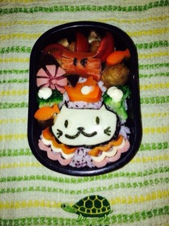 キャラ弁 時短簡単おかず 猫 船 魚 波-レシピのメイン写真