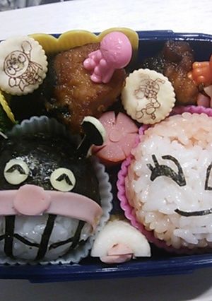 バイキンマン＆ドキンちゃんキャラ弁-レシピのメイン写真