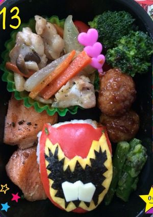 キョウリュウジャーお弁当｡.:*♡-レシピのメイン写真