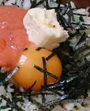 《簡単！パスタソースで明太釜玉うどん》